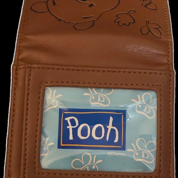 Disney Winnie the Pooh Brown Wallet - Sketch Art with Leaves & Acorns - Picture 3 of 3